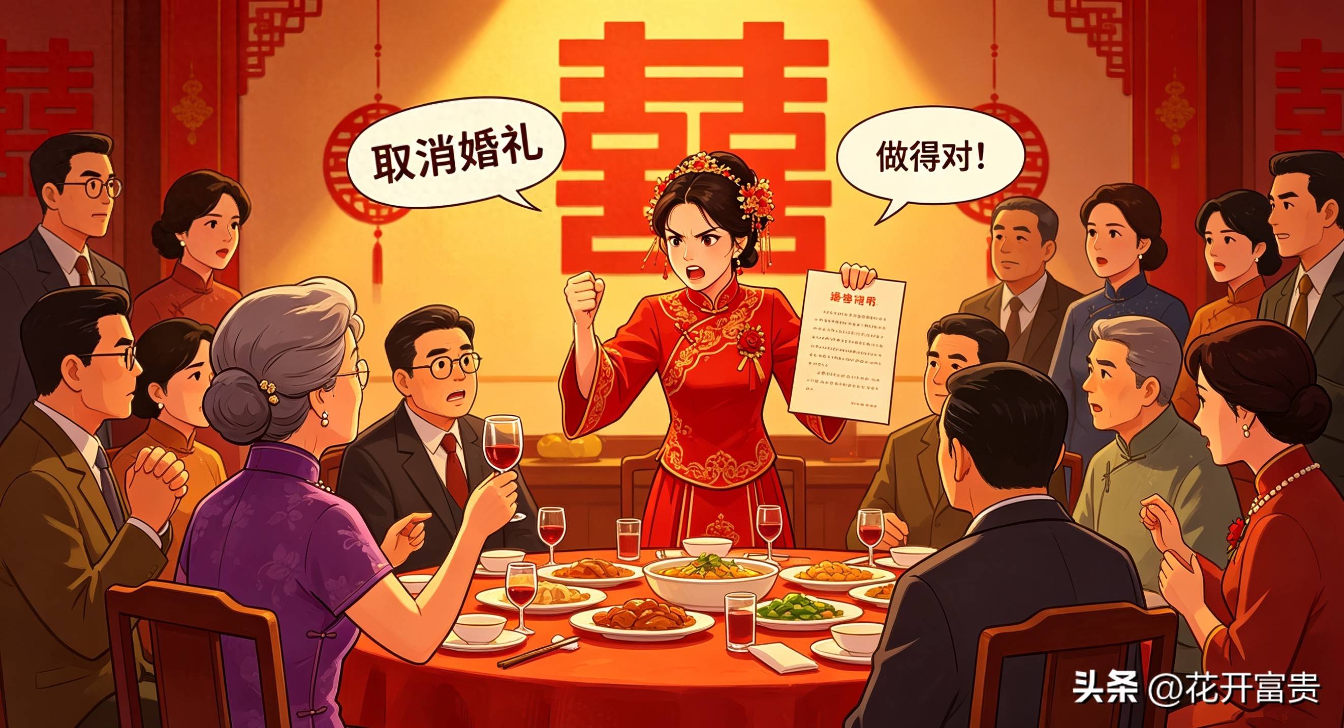 酒席上婆婆一句无心话，我当即取消婚礼，亲友都说我做得对