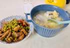 炖锅骨头汤，里面放点娃娃菜，太香了
