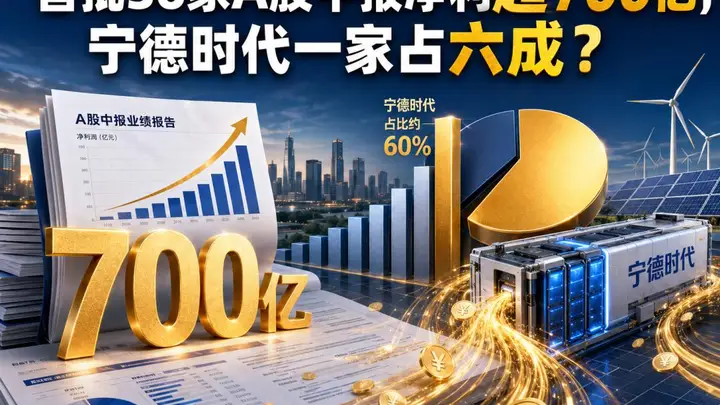 首批36家A股中报净利超700亿，宁德时代一家占六成？