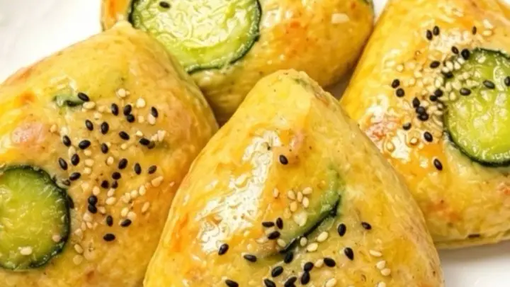 芝士土豆蔬菜烤饭团,低脂清爽的治愈小食