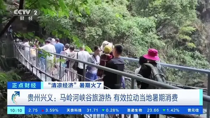 7月马岭河峡谷23℃清凉启幕 暑期游客激增拉动兴义周边消费上涨