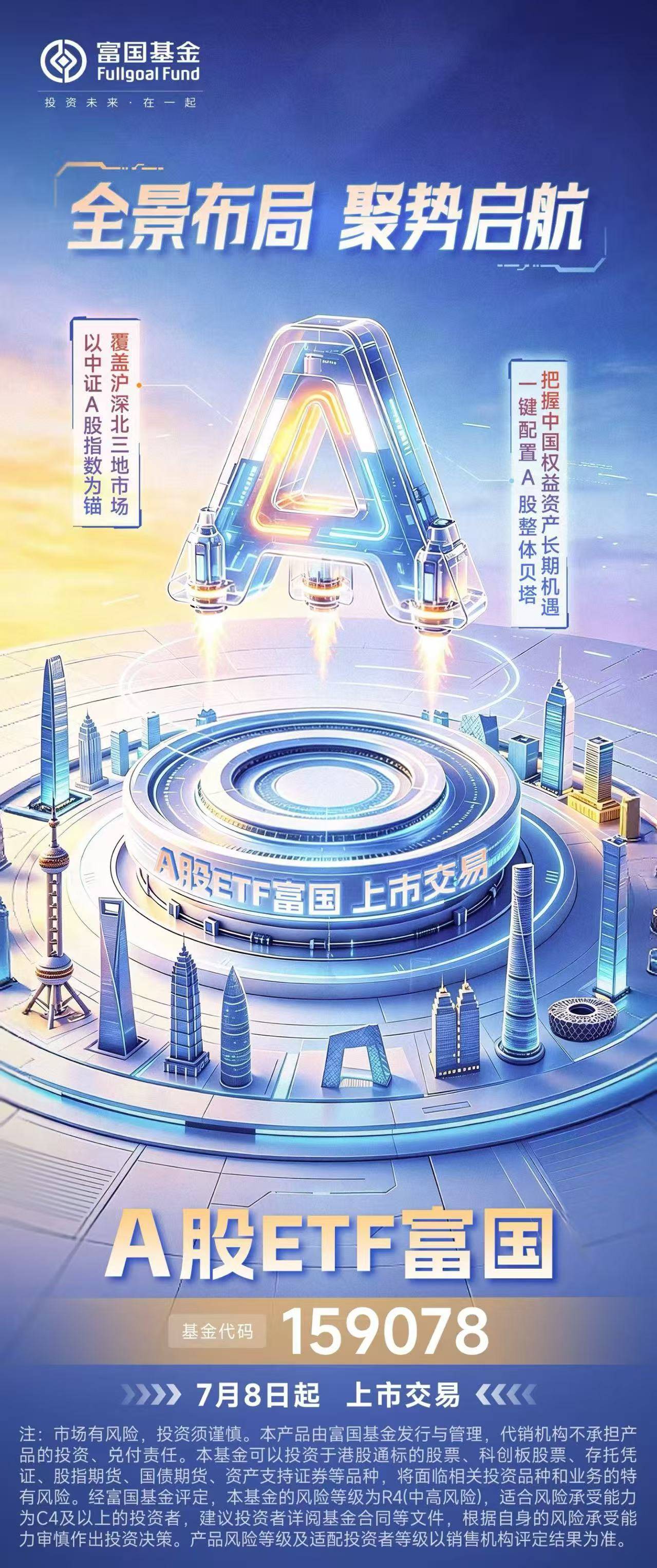 覆盖A股全行业，A股ETF富国（159078）今日上市，一键全面配置沪深北三市