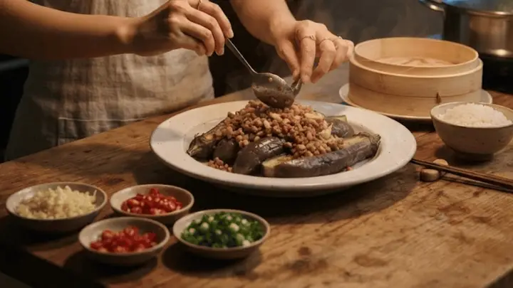 夏天没胃口,蒸一碗肉末茄子比叫外卖省心