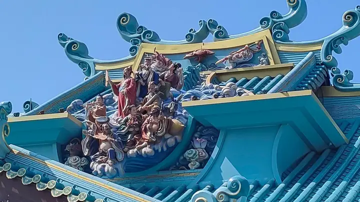 崆峒岛仙境焕新!铝代木古建赋能烟台海岛文旅,复刻八仙古建仙韵