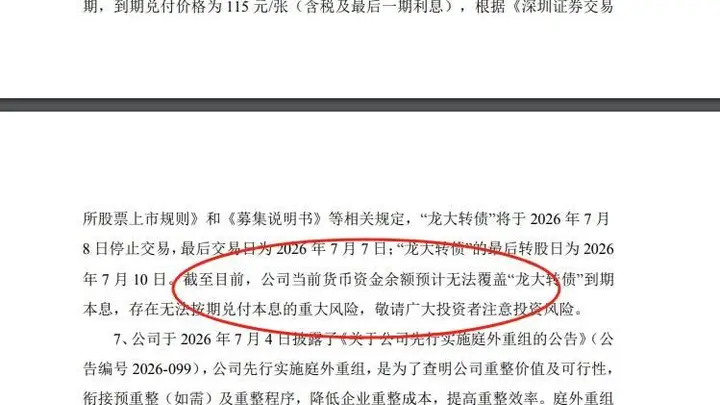 A股上演瞠目结舌一幕,昔日百亿巨头没钱兑付可转债本息!账面资金仅2.30亿元,流动负债达到34.51亿元,实控人曾四登胡润百富榜,巅峰期旗下蓝润系资产突破千亿元,西南新贵“达州帮”土崩瓦解