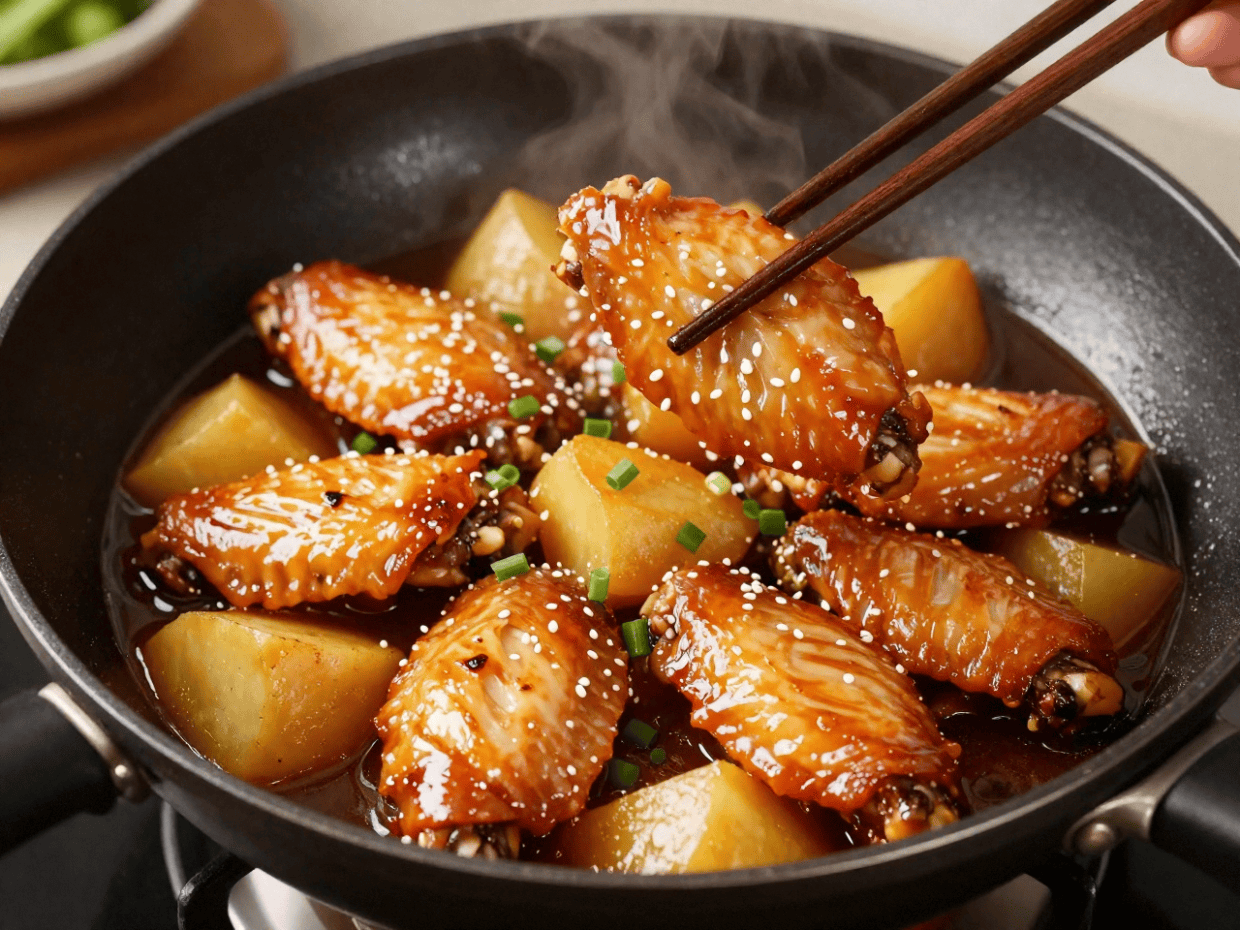 土豆鸡翅这样做，软糯入味比肉还香