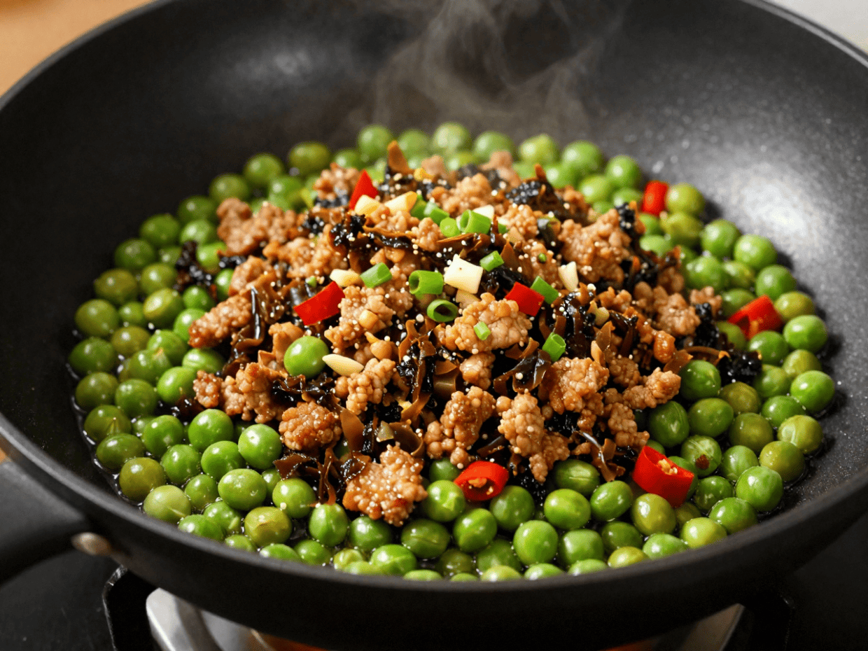 青豆梅菜干炒肉末，下饭神器做法大公开