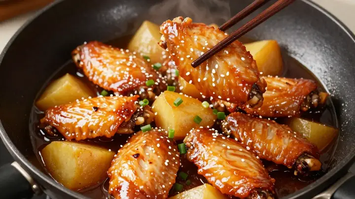 土豆鸡翅这样做，软糯入味比肉还香
