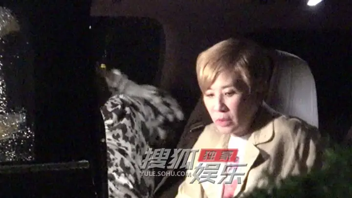 吴君如深夜收工返程 神采奕奕显敬业