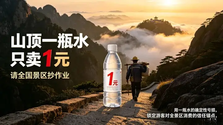 请全国景区抄作业：山顶一瓶水只卖1元，却带火了整个景区