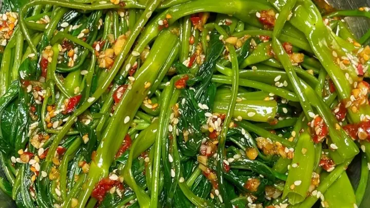 夏日开胃凉拌空心菜,清爽解腻巨下饭️