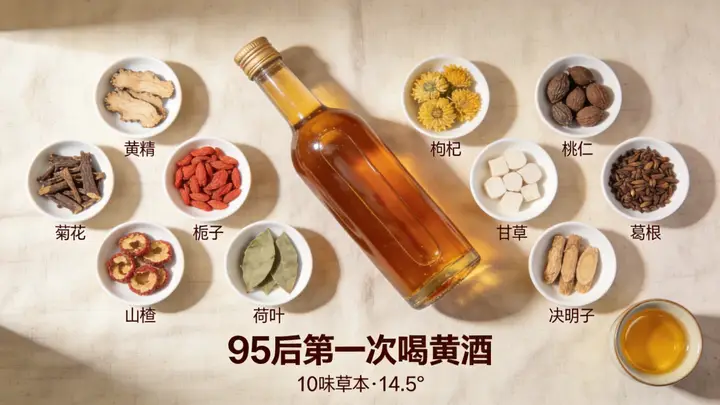 周末在家做了四个菜配黄酒,发现清蒸鱼跟草本黄酒才是绝配