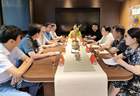 吴凌频与省茶业集团董事长周重旺一行座谈