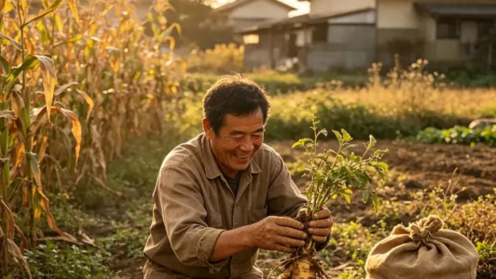 山东一男子埋了人参在地里,遗忘了20年,想起后挖出,惊喜