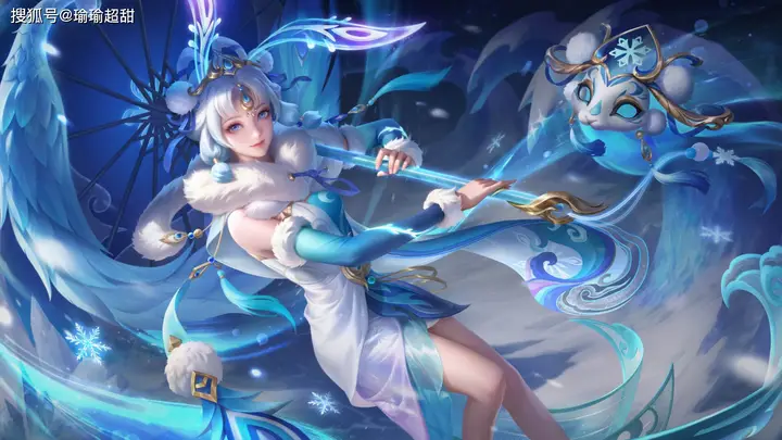 公孙离限定返场,全新形象登场,蓝色主题搭配,挺好看的,就是不能白嫖