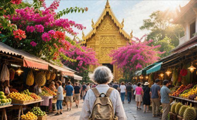 58岁退休女教师独游清迈，住了半月后坦言：比一个人在家热闹