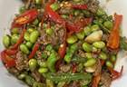 香辣牛肉炒毛豆：鲜嫩入味，一口入魂的家常下饭神器
