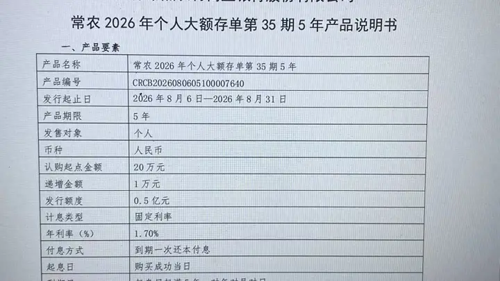 混战再起?四大行“亮剑”后首家地方中小银行上架5年期大额存单,利率1.7%与股份行倒挂