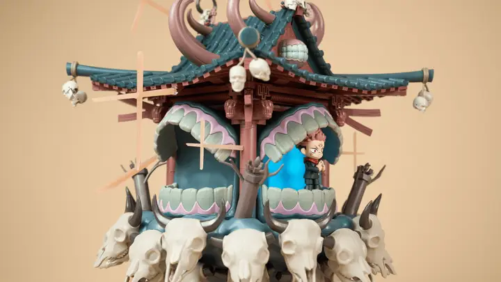 泡泡玛特《咒术回战》场景积木开箱评测:重塑经典场面的拼搭之旅