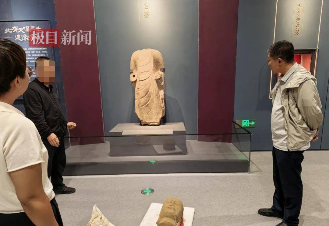 山西一村民在养猪场附近挖出1400年前佛首，汾阳市博物馆回应