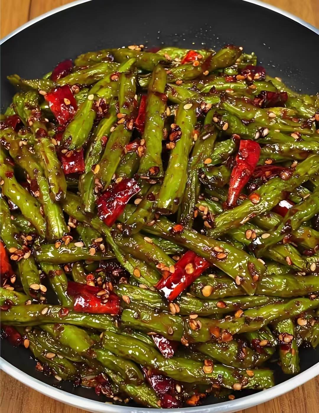 干香酥脆超下饭！不用油炸的家常干煸豆角