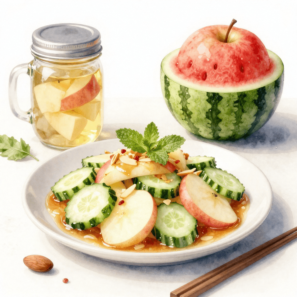 夏日清爽神器：苹果黄瓜双脆凉拌菜，解锁味觉新体验